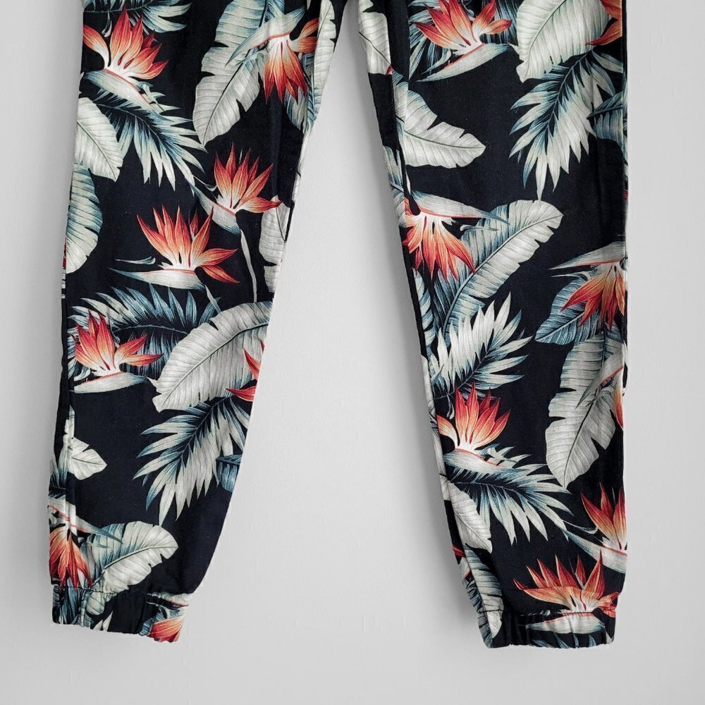 NWT Baldwin Denim Tropical Flax Blend Pull On Elastic Waist Boho Ankle Pants - Picture 5 of 12